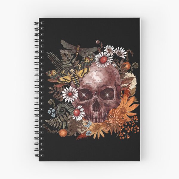 Item preview, Vintage Floral Skull Death Head Moth Botanical Art designed and sold by DonaFada.