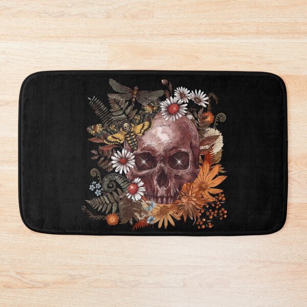 Item preview, Vintage Floral Skull Death Head Moth Botanical Art designed and sold by DonaFada.