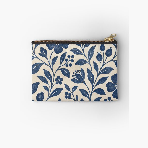 Item preview, Indigo Block Print Botanical designed and sold by Glottopia.