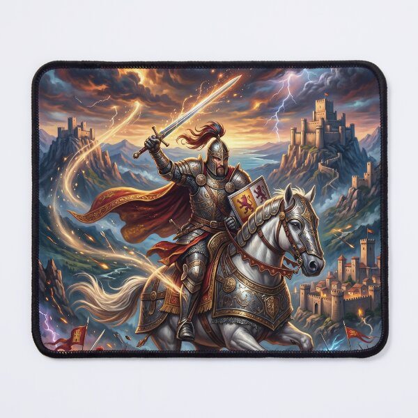 Item preview, Rodrigo El Cid - Epic Spanish Knight Art designed and sold by Lucid Dream Pixel.