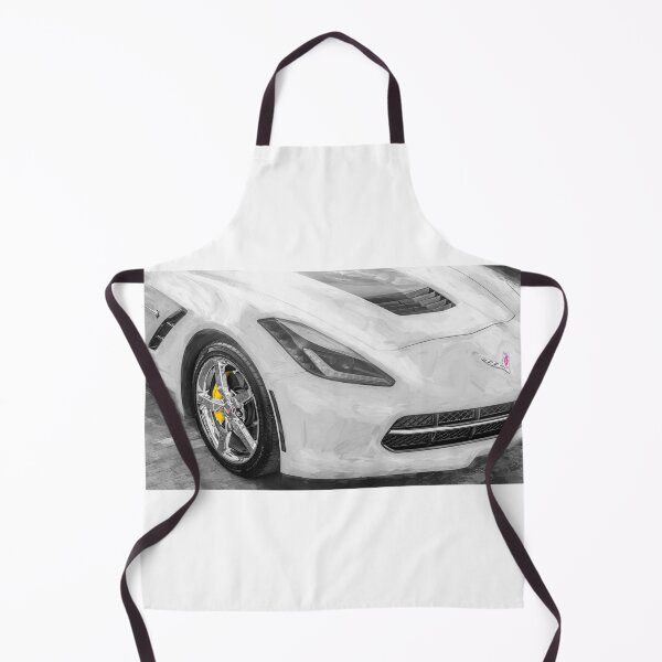 Item preview, 2014 Corvette Stingray Coupe Velocity Yellow Hood Badge Poster designed and sold by RichFrancoCars.
