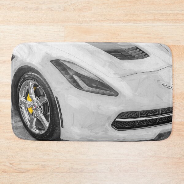 Item preview,  2014 Corvette Stingray Coupe Velocity Yellow Hood Badge Poster designed and sold by RichFrancoCars.
