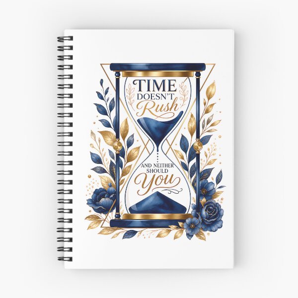 Item preview, Elegant Hourglass Time Doesn't Rush Patience Quote designed and sold by Yafa-Design.