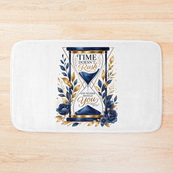 Item preview, Elegant Hourglass Time Doesn't Rush Patience Quote designed and sold by Yafa-Design.