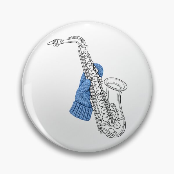 Item preview, Saxophone Held by a Knitted Mitten designed and sold by knitcorner26.