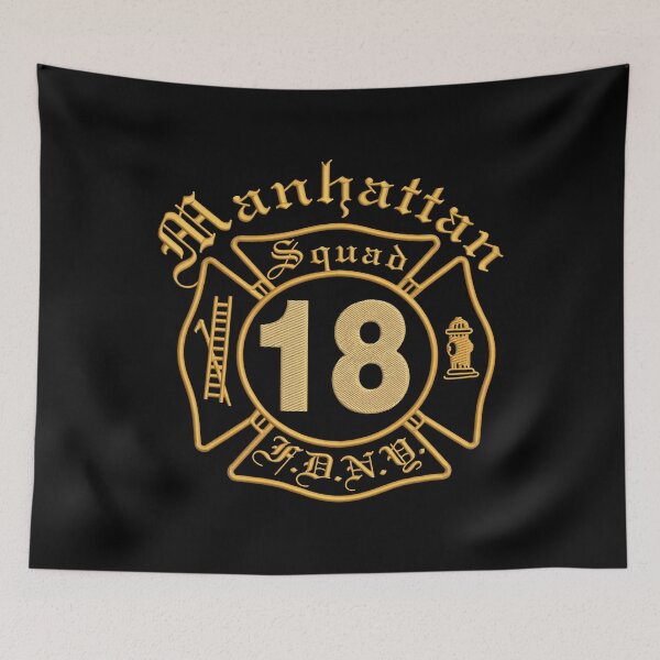 Item preview, Manhattan Squad 18 FDNY - Firefighter Emblem Logo designed and sold by lucrfts.