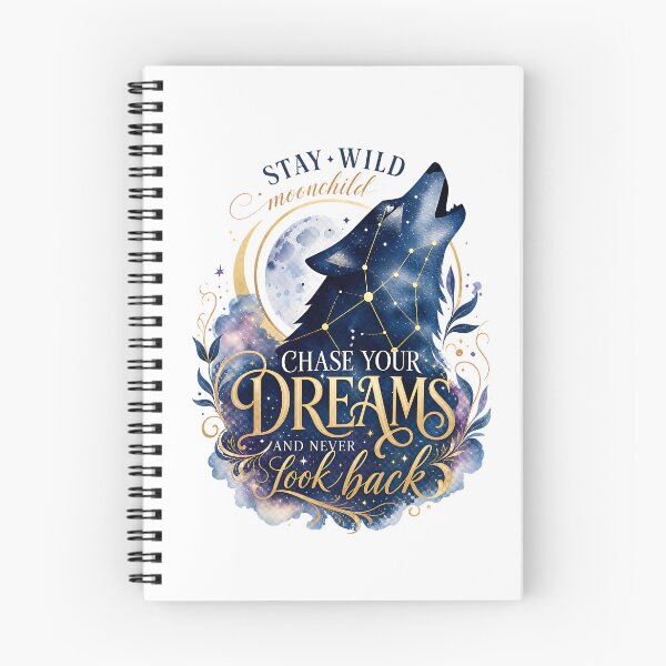 Item preview, Stay Wild Moonchild Wolf Howling Dreams Design designed and sold by Yafa-Design.