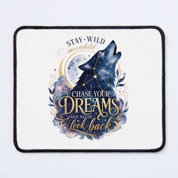 Item preview, Stay Wild Moonchild Wolf Howling Dreams Design designed and sold by Yafa-Design.