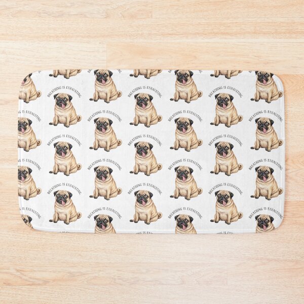 Item preview, Exhausted Breathing Pug designed and sold by Tiffany Roy.