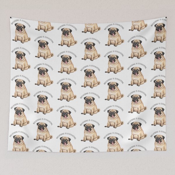 Item preview, Exhausted Breathing Pug designed and sold by Roy & Tiffany.