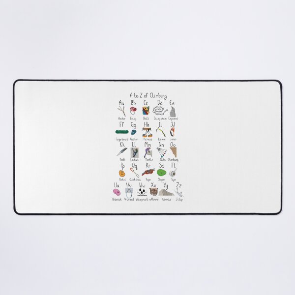 Item preview, A to Z of Climbing Alphabet Design for Adventure and Outdoor Enthusiasts designed and sold by Black4rrow.