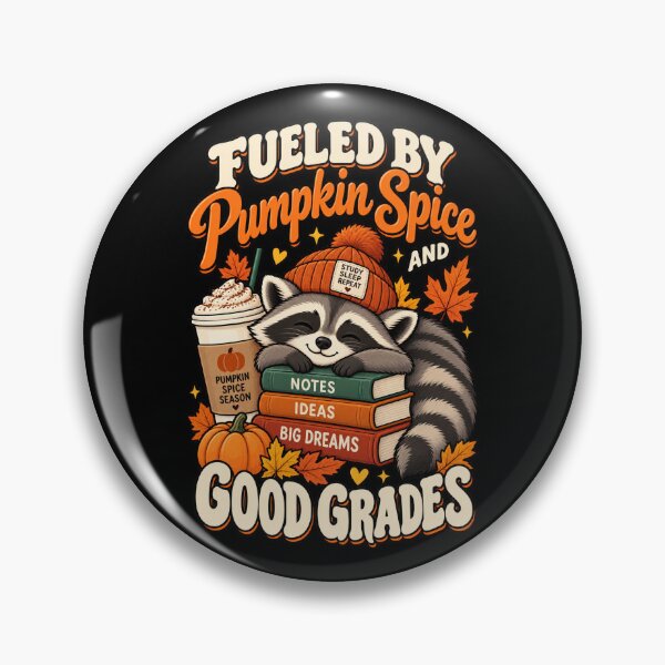 Item preview, Fueled By Pumpkin Spice And Good Grades Cute Fall Student Raccoon designed and sold by Ridaelb.