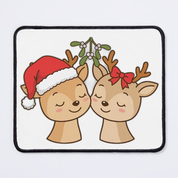 Item preview, Matching Christmas Shirt – Cute Deer Couple Holiday Tee designed and sold by KERK Art and Design.