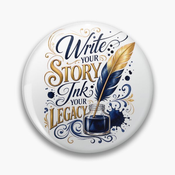 Item preview, Write Your Story Ink Your Legacy Author Quill Art designed and sold by Yafa-Design.