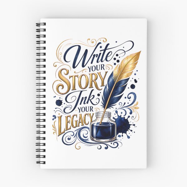 Item preview, Write Your Story Ink Your Legacy Author Quill Art designed and sold by Yafa-Design.