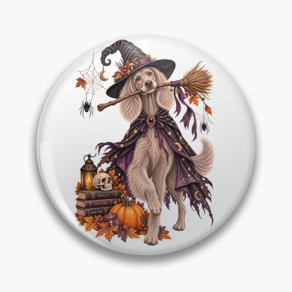Item preview, Halloween Witch Weimaraner Dog designed and sold by HoldYourPoint.
