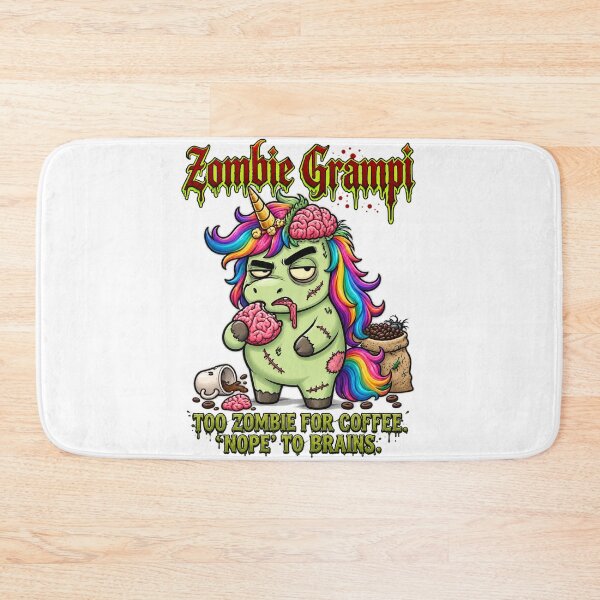 Item preview, Zombie Grampi – Grumpy Zombie Unicorn Coffee Lover Halloween Gothic Design designed and sold by Sitred123.