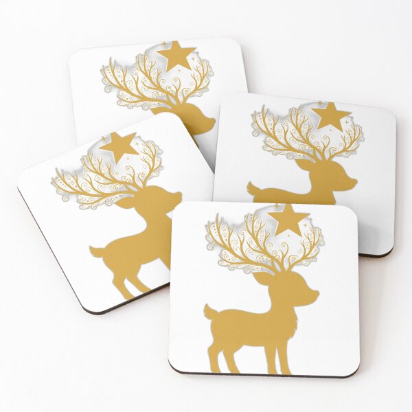Item preview, Golden Christmas Shirt – Elegant Reindeer Holiday Tee designed and sold by KERK Art and Design.