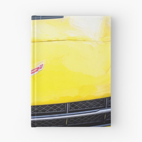 Item preview, 2014 Corvette Stingray Coupe Velocity Yellow Hood Badge Poster designed and sold by RichFrancoCars.
