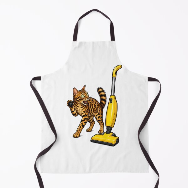 Item preview, Scared Bengal Cat Vacuum Cleaner Art designed and sold by Old's Cool Cat Studio.