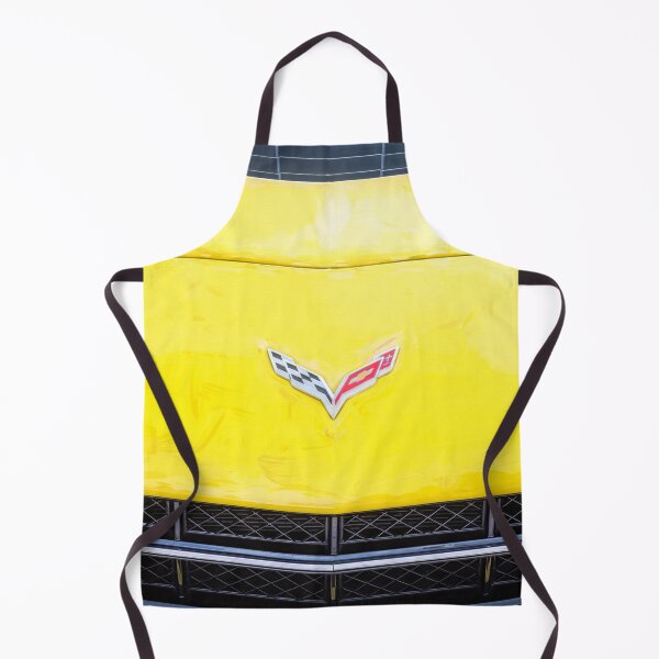 Item preview, 2014 Corvette Stingray Coupe Velocity Yellow Hood Badge Poster designed and sold by RichFrancoCars.