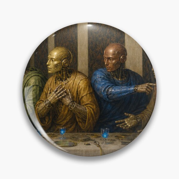 Item preview, The Last Supper Right Panel Cyber Renaissance Wall Art designed and sold by DMarquiseArt.