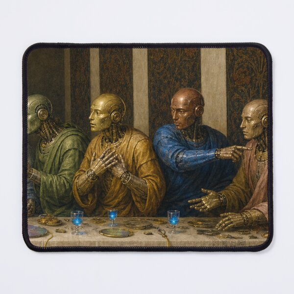 Item preview, The Last Supper Right Panel Cyber Renaissance Wall Art designed and sold by DMarquiseArt.