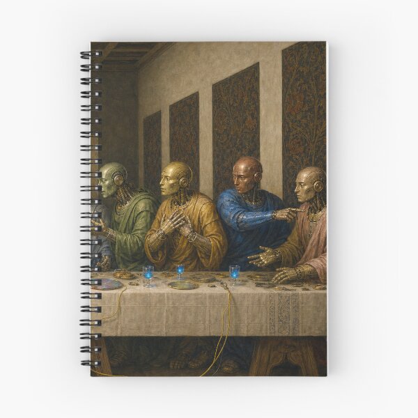 Item preview, The Last Supper Right Panel Cyber Renaissance Wall Art designed and sold by DMarquiseArt.