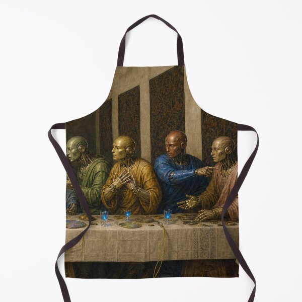 Item preview, The Last Supper Right Panel Cyber Renaissance Wall Art designed and sold by DMarquiseArt.
