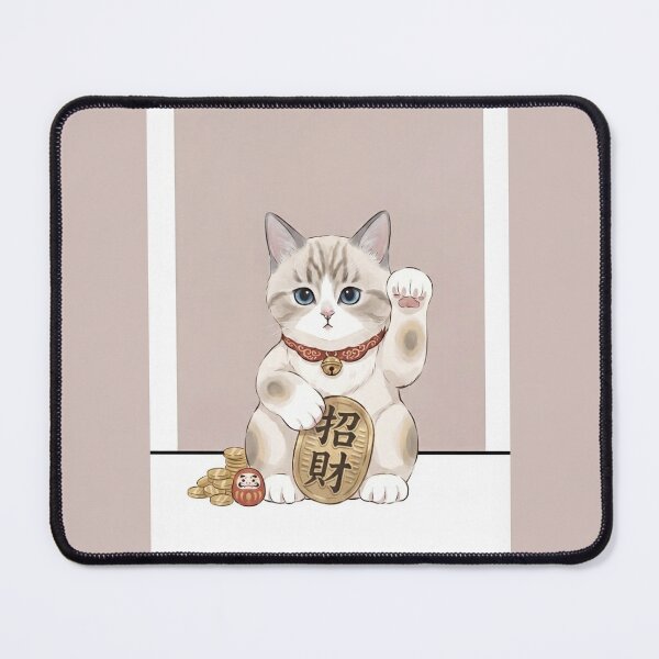 Item preview, Lucky Maneki Neko Kitten BB Beckoning Fortune designed and sold by PetalsPaws.