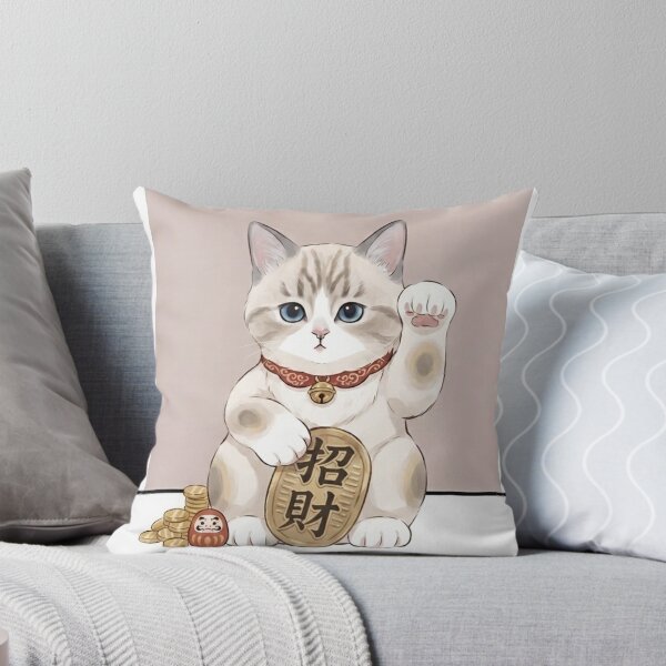 Item preview, Lucky Maneki Neko Kitten BB Beckoning Fortune designed and sold by PetalsPaws.
