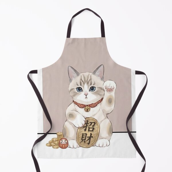 Item preview, Lucky Maneki Neko Kitten BB Beckoning Fortune designed and sold by PetalsPaws.