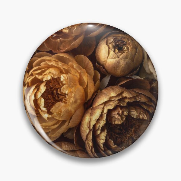 Item preview, A sumptuous arrangement of peonies and roses in burnished gold, bronze and warm ivory, inspired by Dutch still-life painting designed and sold by Bodique.