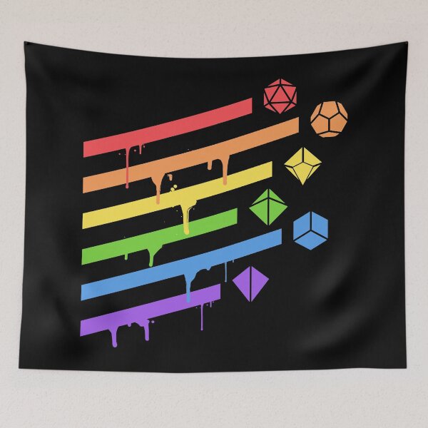 Item preview, Rainbow Polyhedral Dice Set Tabletop RPG Addict designed and sold by pixeptional.
