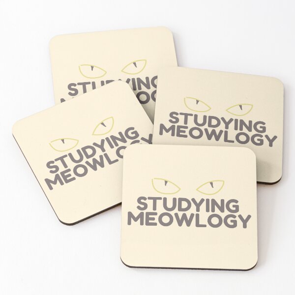 Item preview, Studying Meowlogy - Cat Culture Minimalist art work designed and sold by WordsClub.