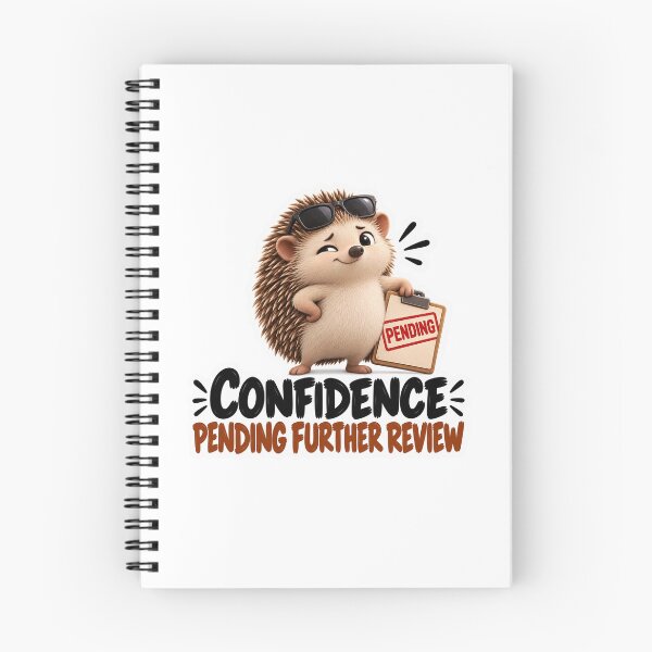 Item preview, Confidence Pending Further Review – Funny Hedgehog Sticker designed and sold by biomood.