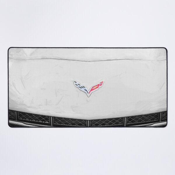 Item preview,  2014 Corvette Stingray Coupe Velocity Yellow Hood Badge Poster designed and sold by RichFrancoCars.
