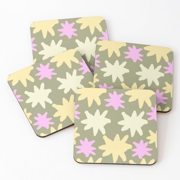 Item preview, Scandinavian Folk Floral Sage Green Pastel Yellow Pink Pattern designed and sold by adamstav-prints.