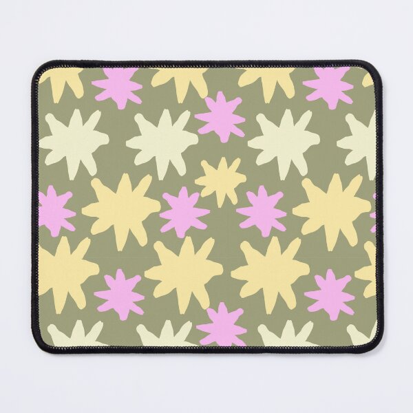 Item preview, Scandinavian Folk Floral Sage Green Pastel Yellow Pink Pattern designed and sold by adamstav-prints.