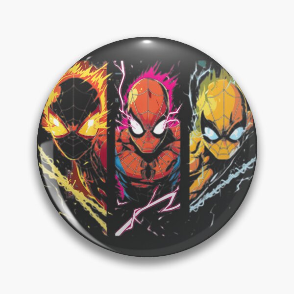 Item preview, Spider-Inspired Elemental Power Triptych Art Design Featuring Fire, Water, and Earth Elements designed and sold by ahmedsamir77.