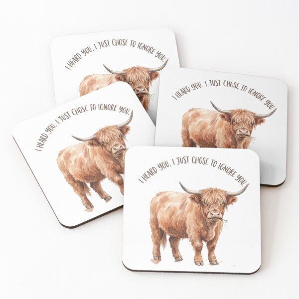 Item preview, Ignoring Highland Cow designed and sold by Tiffany Roy.