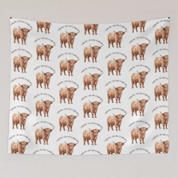 Item preview, Ignoring Highland Cow designed and sold by Roy & Tiffany.