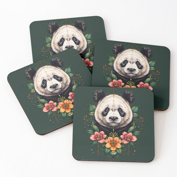 Item preview, Colorful Panda – Botanical Geometric Panda designed and sold by SHARPEI.