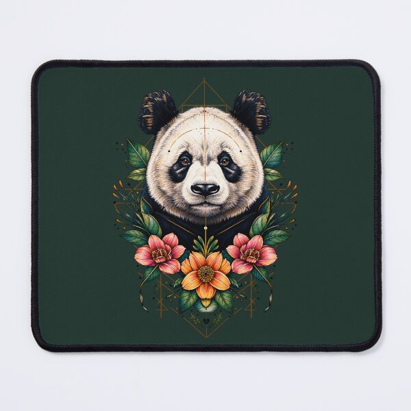 Item preview, Colorful Panda – Botanical Geometric Panda designed and sold by SHARPEI.