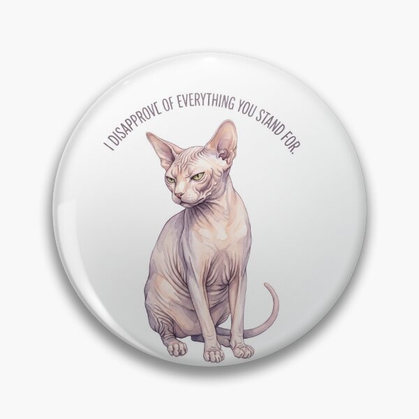 Item preview, Disapproving Sphynx Cat designed and sold by Tiffany Roy.
