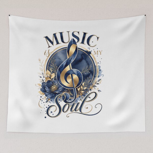 Item preview, Elegant Music Is My Soul Treble Clef Watercolor designed and sold by Yafa-Design.
