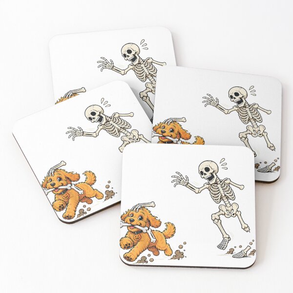 Item preview, Halloween Skeleton Dog Running With Bone designed and sold by otaku.edwardj.