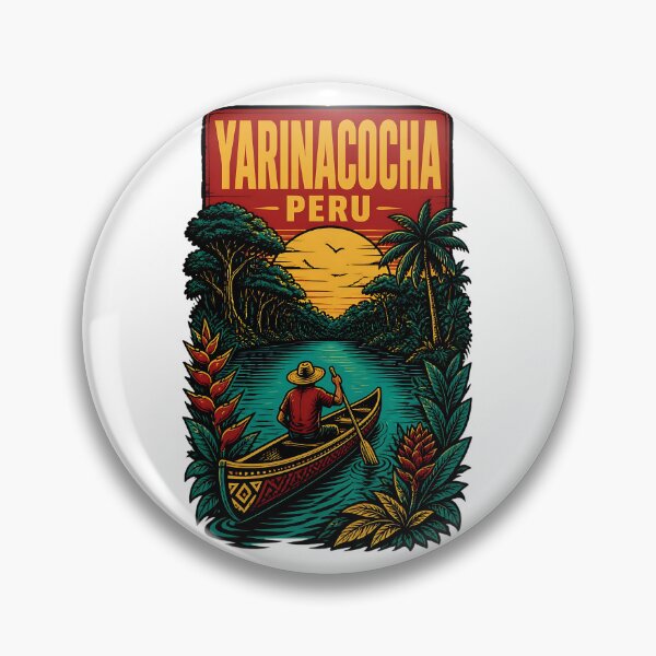 Item preview, Yarinacocha Peru Vintage Travel Tourism designed and sold by TravelersGems.