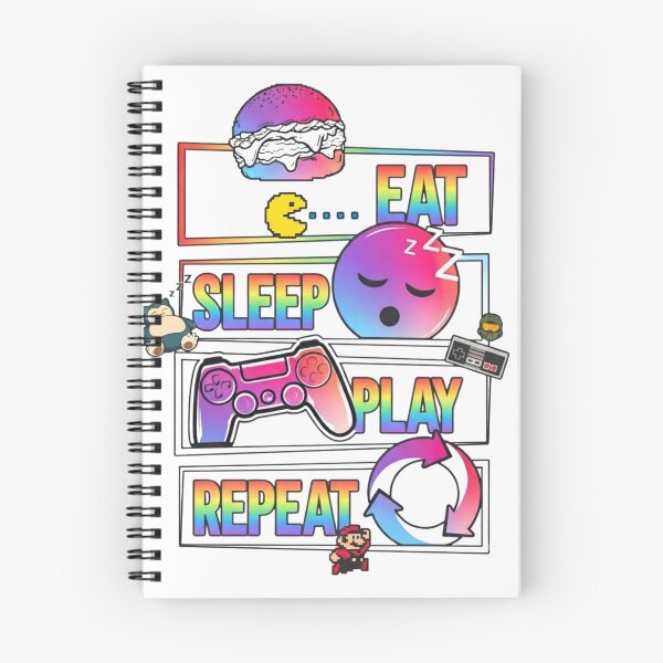 Item preview, Eat Sleep Play Repeat Gamer Aesthetic Neon Gradient designed and sold by Alaric4you.