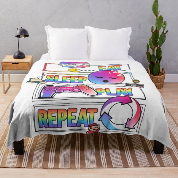 Item preview, Eat Sleep Play Repeat Gamer Aesthetic Neon Gradient designed and sold by Alaric4you.